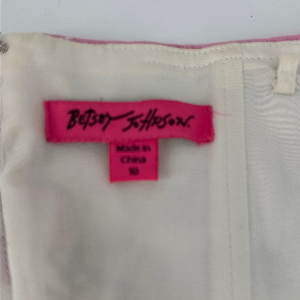 Betsey Johnson Pink Green Strapless A-Line Dress - Picture 6 of 9